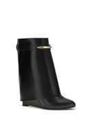 Givenchy Leather Shark Ankle Boots - Black