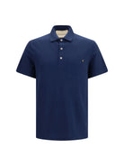 Valentino Cotton piqué Polo with VLogo - Indaco
