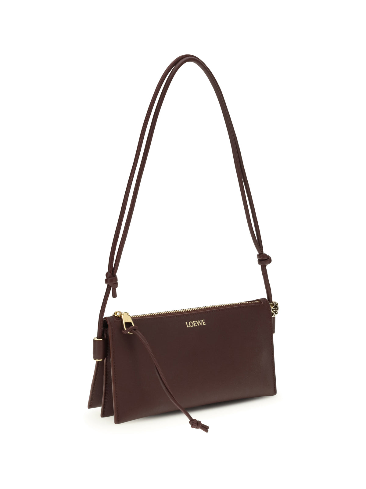Loewe Joya Clutch Bag in calfskin - Dark Burgundy