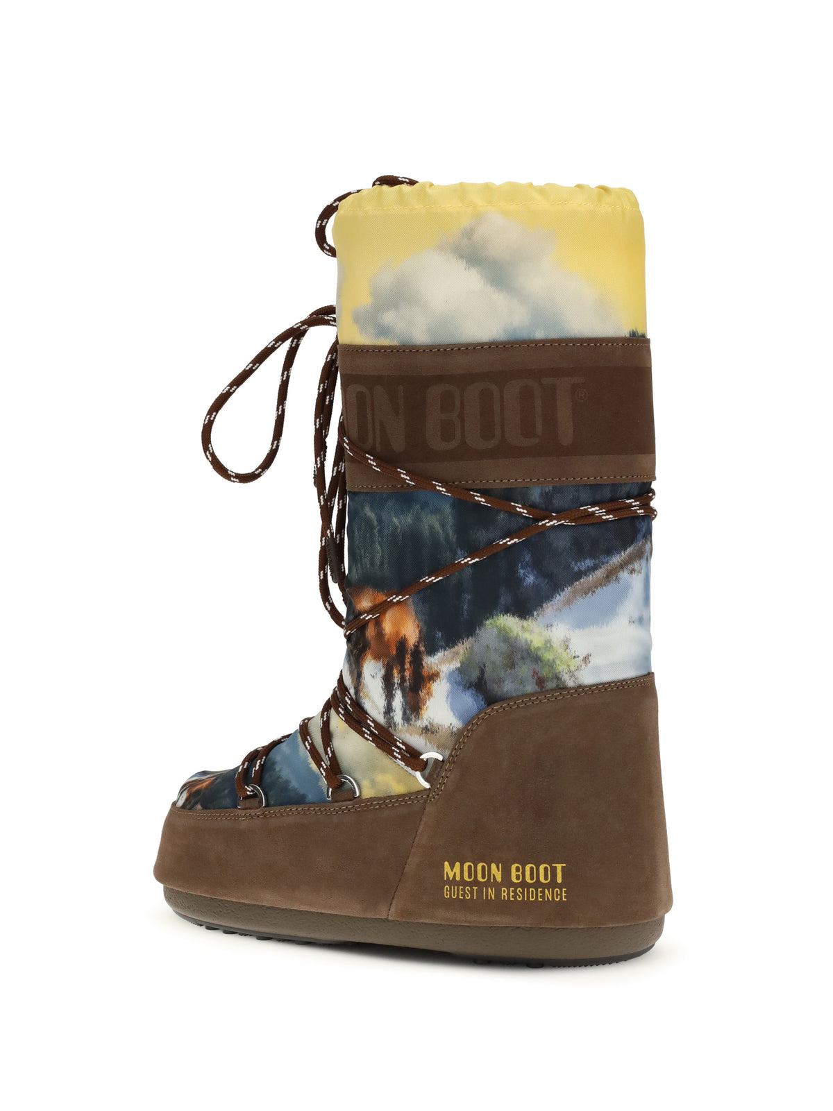 Moon Boot Moon Boot x Guest In Residence print Boots - Cocoa