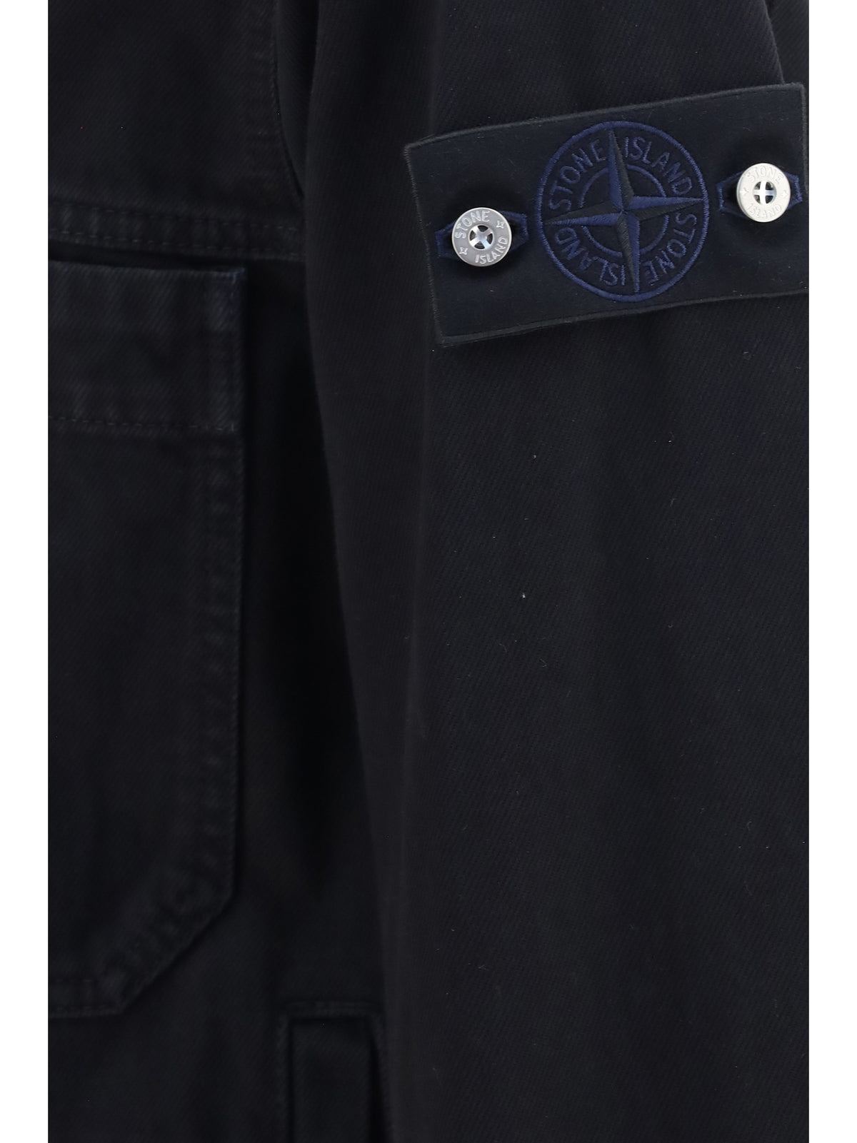 Stone Island Cotton Biker Jacket - Black