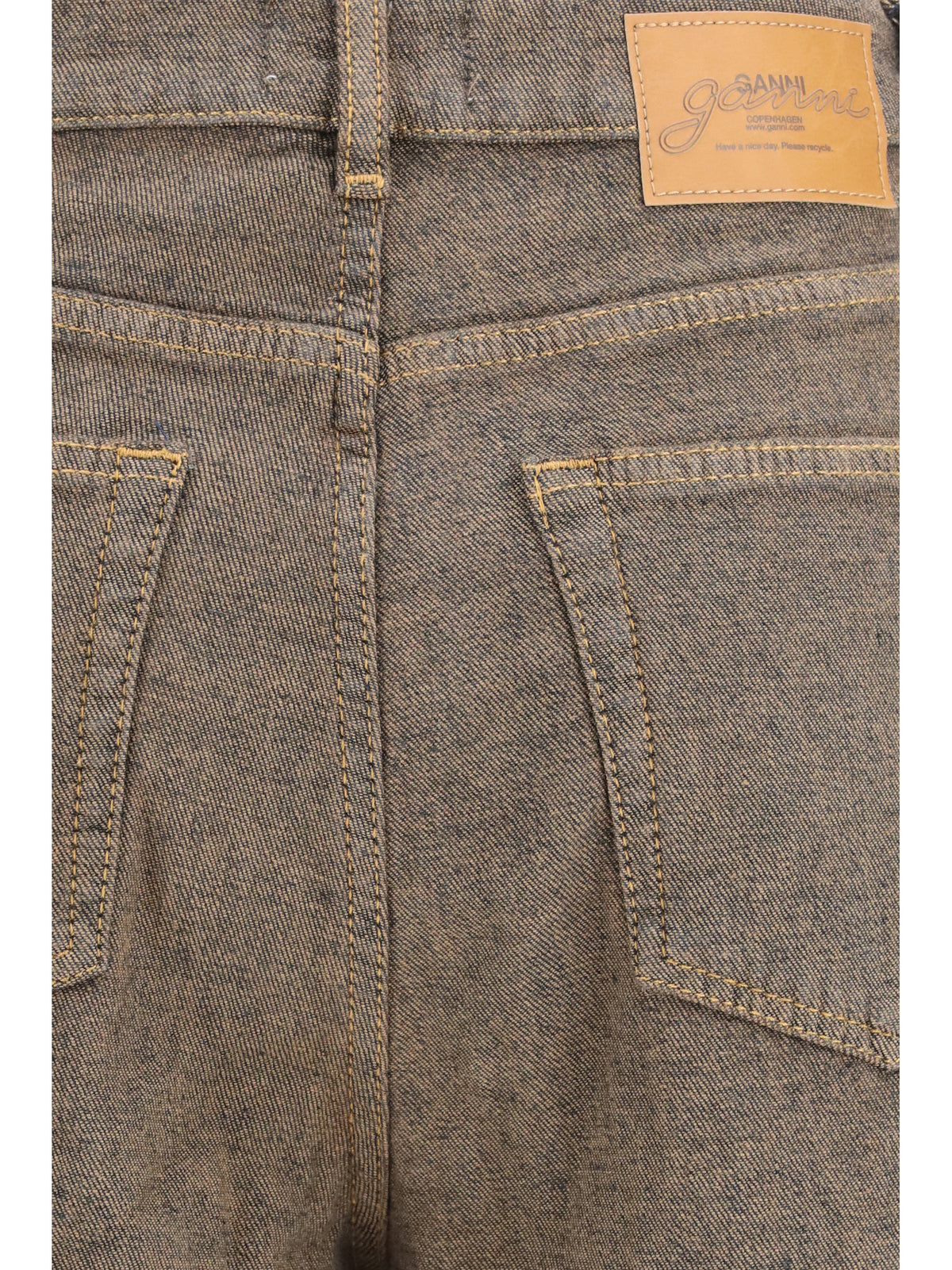 Ganni Lari Neppy denim Jeans - Chicory Coffee