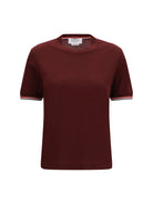 Thom Browne Wool-blend T-shirt - Burgundy