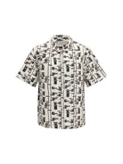 Prada Patterned bowling Shirt - Naturale+Bordeaux