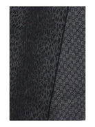 Gucci Leopard-print wool Scarf with monogram - Flanner/Black