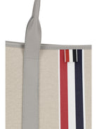 Thom Browne Canvas Tote Bag - Lt Grey