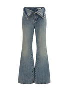 Alexander McQueen High-waisted flared cotton denim Jeans - Royal
