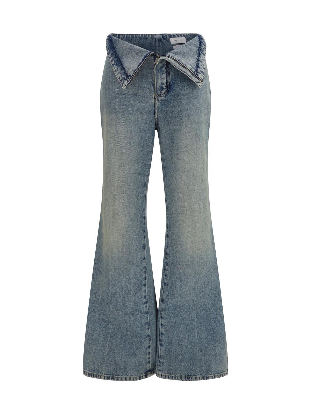 Alexander McQueen High-waisted flared cotton denim Jeans - Royal