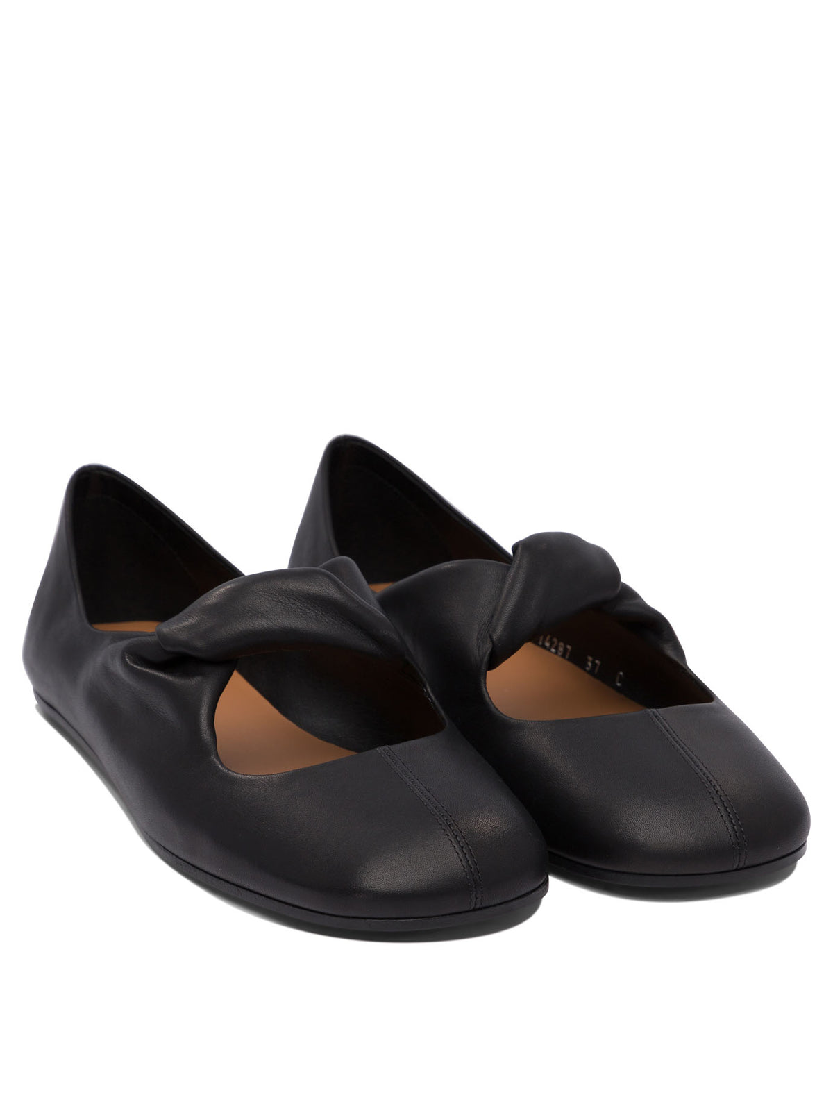 Alexander McQueen Twisted detail ballet flats - Black