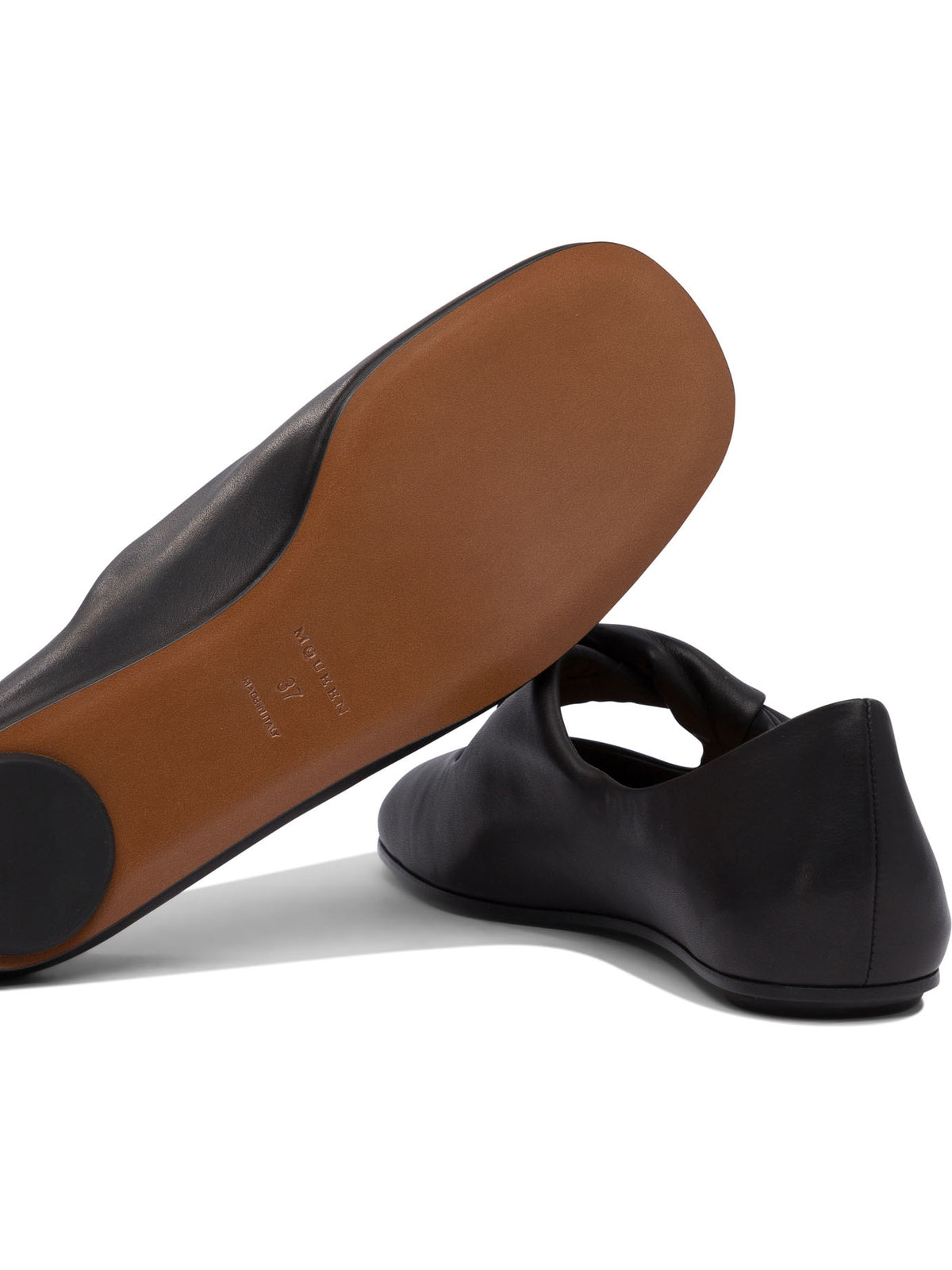 Alexander McQueen Twisted detail ballet flats - Black