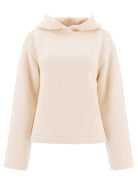 Max Mara Hoodie with embroidered logo - White