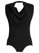 Max Mara Sportmax Sleeveless draped bodysuit - Black