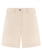 Moncler Cotton gabardine shorts - Beige