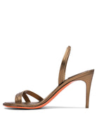 Santoni 85mm leather heeled sandals - Gold