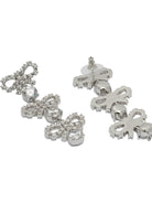 Self-Portrait Drop earrings with bows - Silver