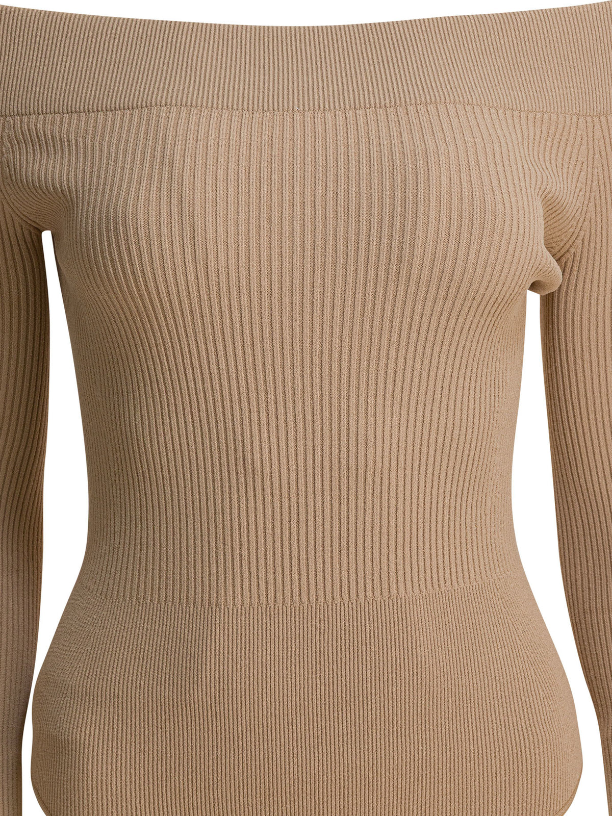 Alaïa Body off-shoulder - Beige
