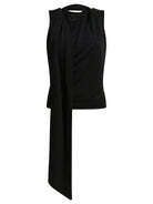 Ami Paris Sleeveless top with lavalliere - Black
