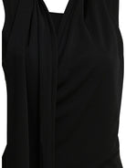Ami Paris Sleeveless top with lavalliere - Black