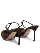 Aquazzura "Sorbonne 85 mm" Mules - Brown