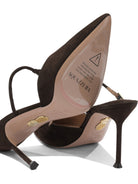Aquazzura "Sorbonne 85 mm" Mules - Brown