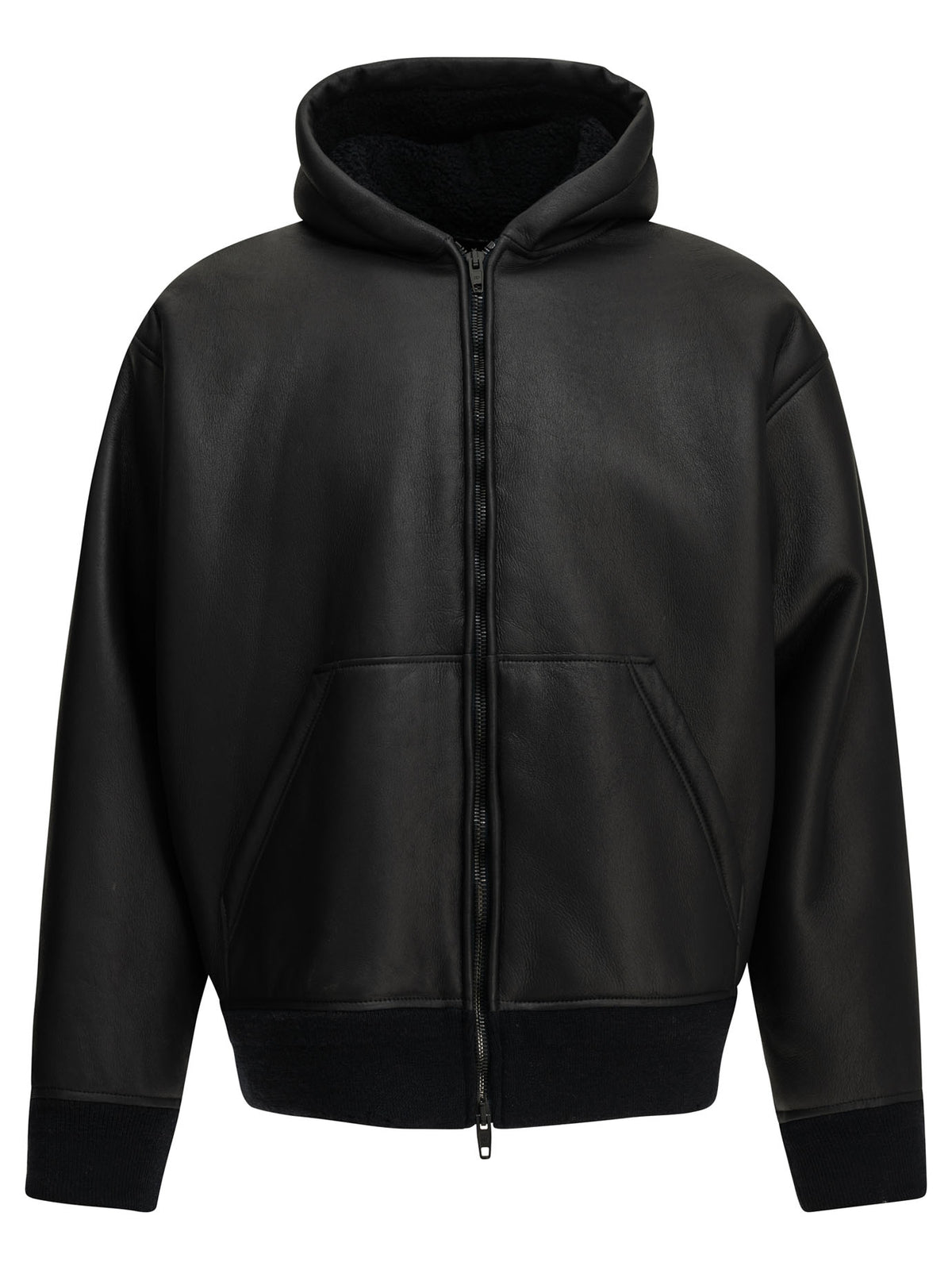 Balenciaga Hooded shearling jacket - Blue