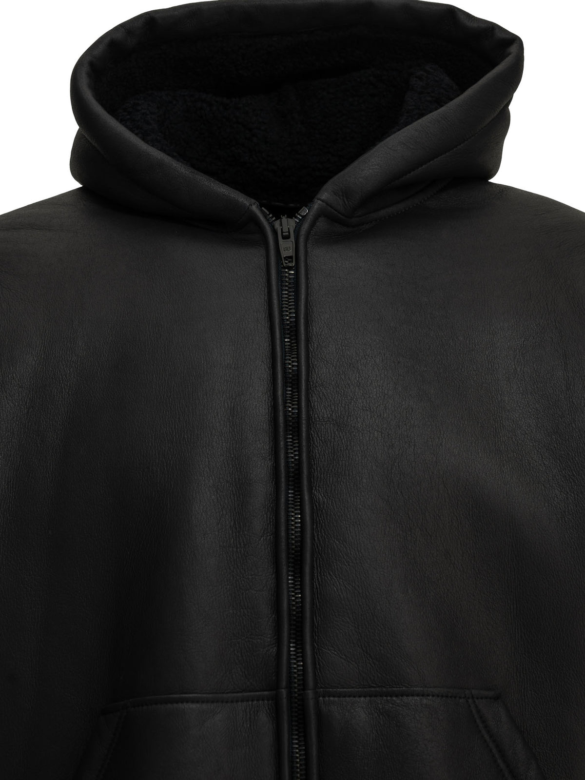 Balenciaga Hooded shearling jacket - Blue