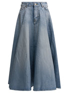 Balenciaga "Godet" Long skirt - Light Blue