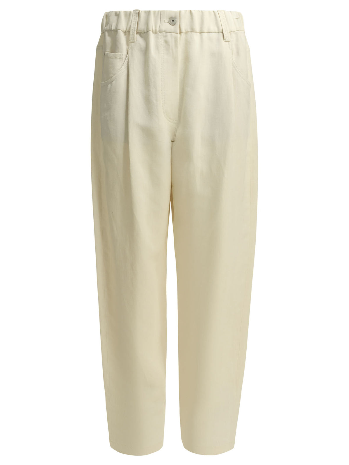 Brunello Cucinelli "Fluid" Casual Pants - White