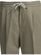 Brunello Cucinelli Casual linen and cotton pants - Beige