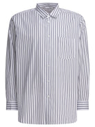 Comme des Garçons FOREVER Striped cotton shirt - White