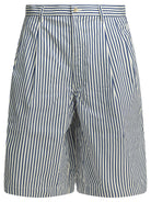 Comme des Garçons SHIRT Formal striped shorts - White