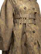 Ganni Animal print trench coat - Beige