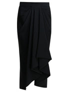 Givenchy Draped crepe cady midi skirt - Black