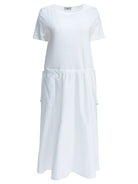 Herno Flared midi dress - White