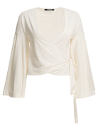 Jacquemus Casual wrap-around top - White