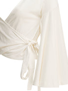 Jacquemus Casual wrap-around top - White