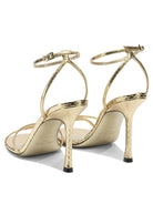Jimmy Choo "Leo 100mm" heeled sandals - Gold