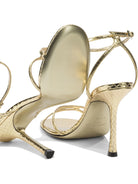 Jimmy Choo "Leo 100mm" heeled sandals - Gold