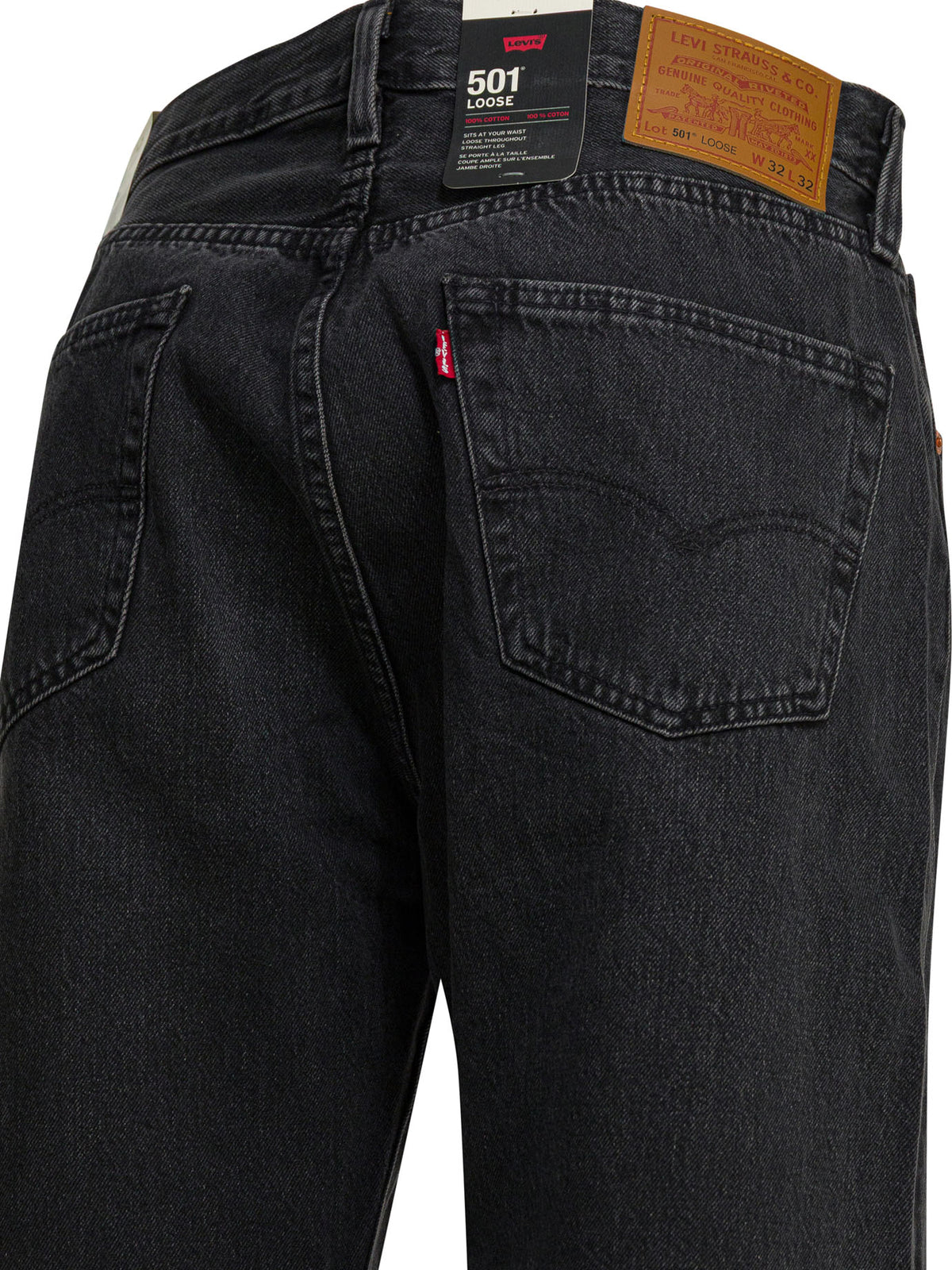 Levi's "501 Loose" Straight Leg Jeans - Black