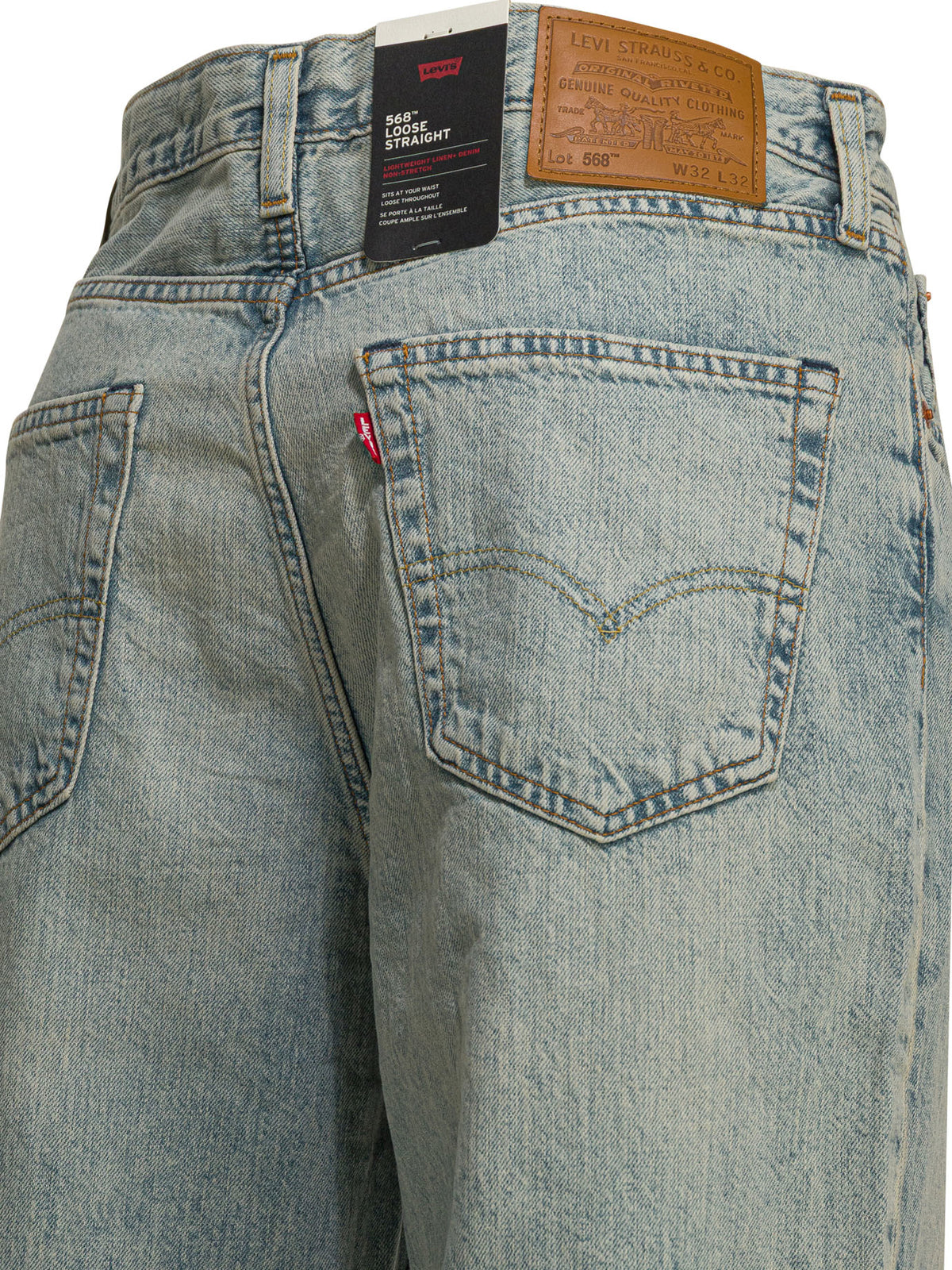 Levi's "568 Loose Straight" Straight Leg Jeans - Light Blue