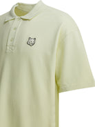 Maison Kitsuné "Fox Head" Polo shirt with buttons - Green