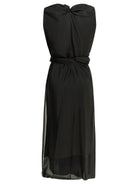 Maison Margiela Draped silk midi dress - Black