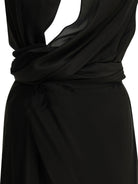 Maison Margiela Draped silk midi dress - Black