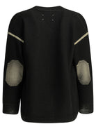Maison Margiela Wool cardigan with patches - Black