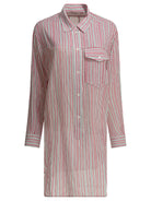 Marant Étoile Striped chemisier dress - Red