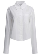 Max Mara Sportmax Cotton shirt with pleated back - White