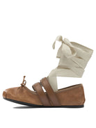 Miu Miu Nappa leather and calfskin ballet flats - Brown