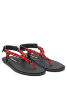 Miu Miu "Rivière" rope sandals - Red