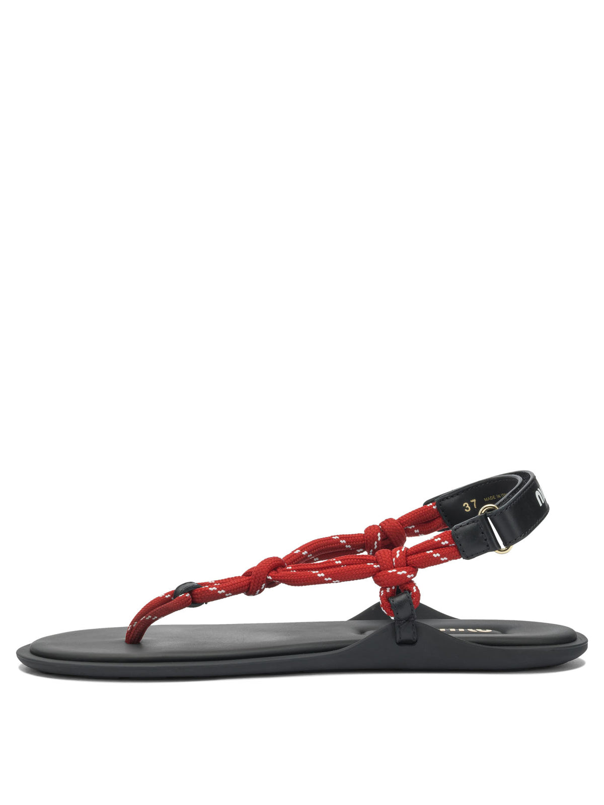 Miu Miu "Rivière" rope sandals - Red