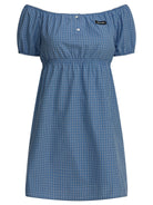 Miu Miu Short dress with logo - Light Blue